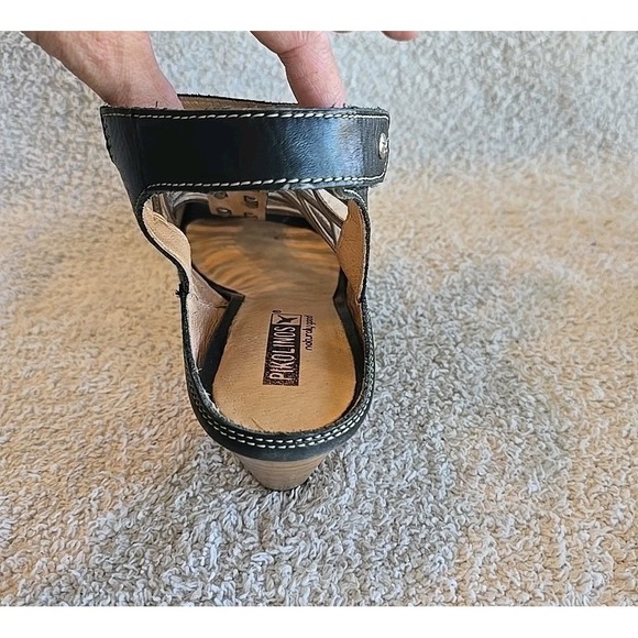 Pikolinos Sandals Heels Womens EU 40 Java Black Brown Leather Gladiator Casual - Picture 5 of 16